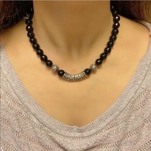Onyx and Silver Necklace